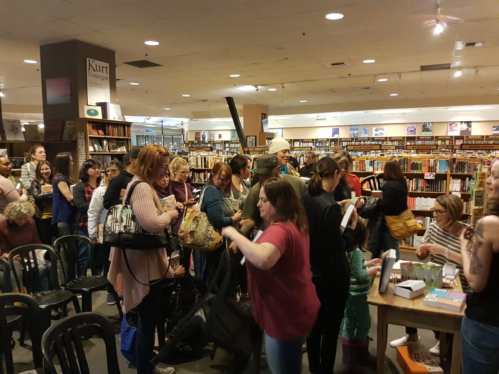 Leanne signing books in Seattle